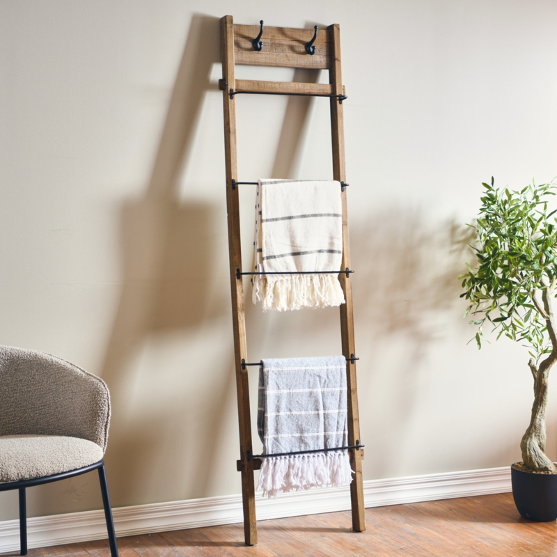 Wooden Ladder Storage Display