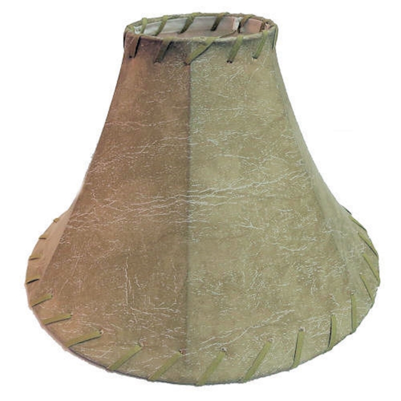 Faux Leather Bell Laced Lamp Shade