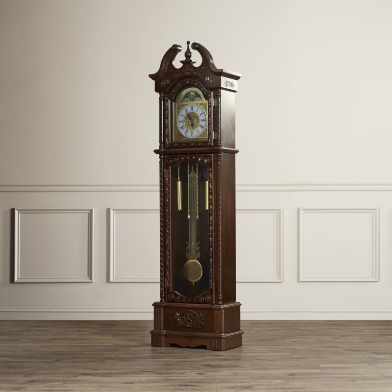 Elegant Grandfather Clock with Chiming Feature