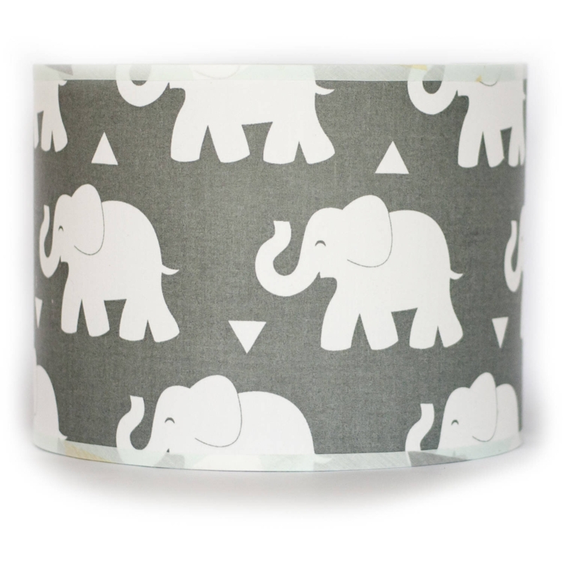 Elephant Pattern Drum Shade