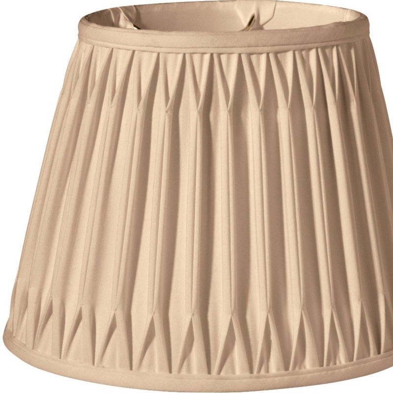 Vintage Gold Oval Smocked Pleat Lampshade