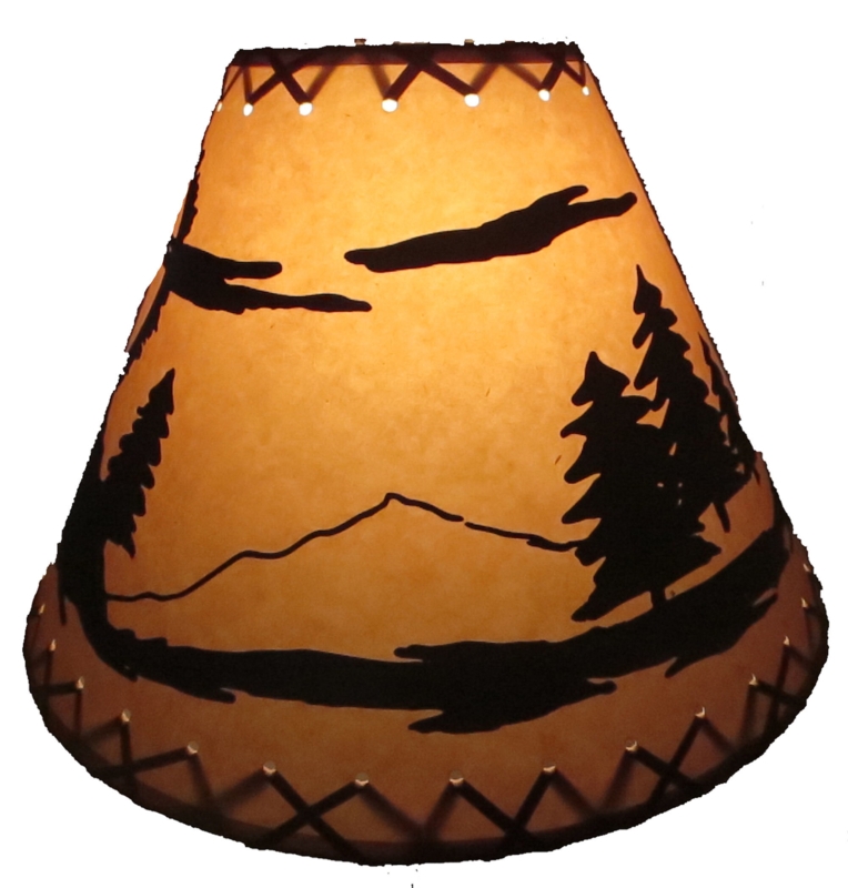 Rustic Pinecone Design Paper Lampshade