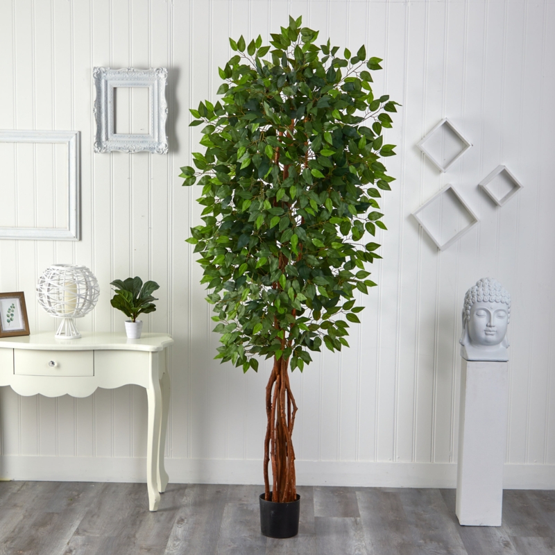 Artificial Ficus Tree with Twisting Trunks