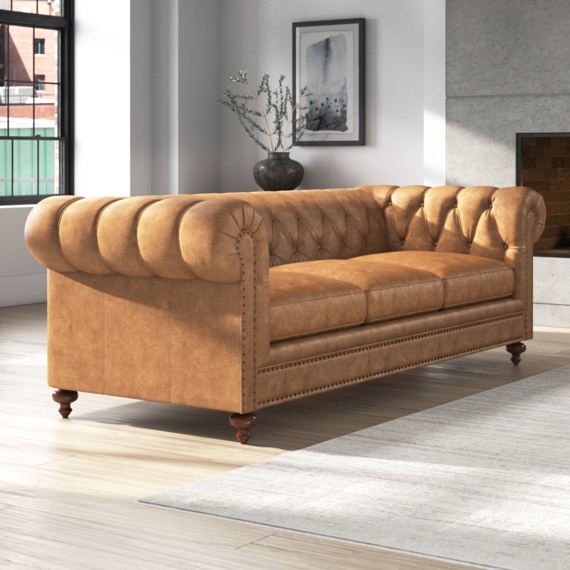 Classic Chesterfield Leather Sofa