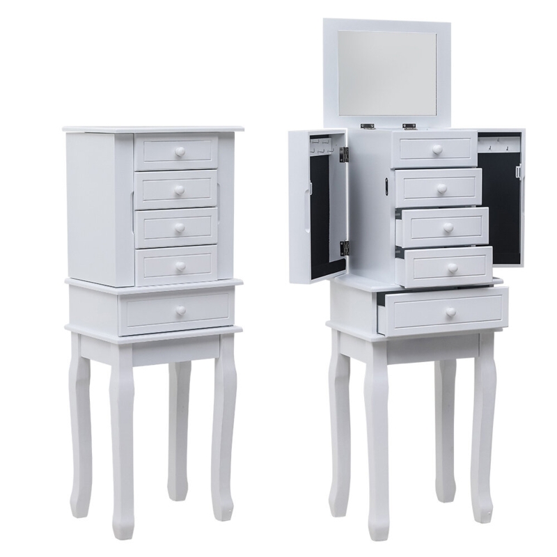 Classic Jewelry Cabinet with Mirror