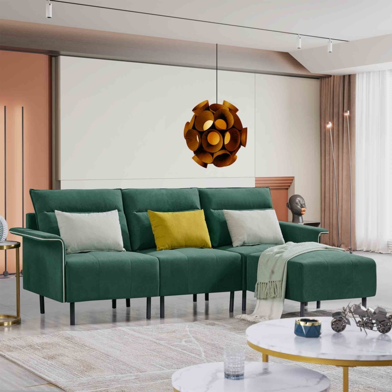 Luxurious Velvet Sectional Sofa