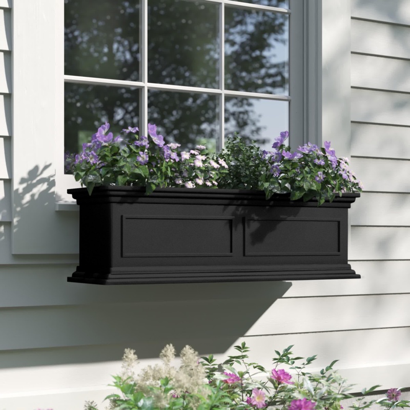 Abram Self-Watering Plastic Railing Planter