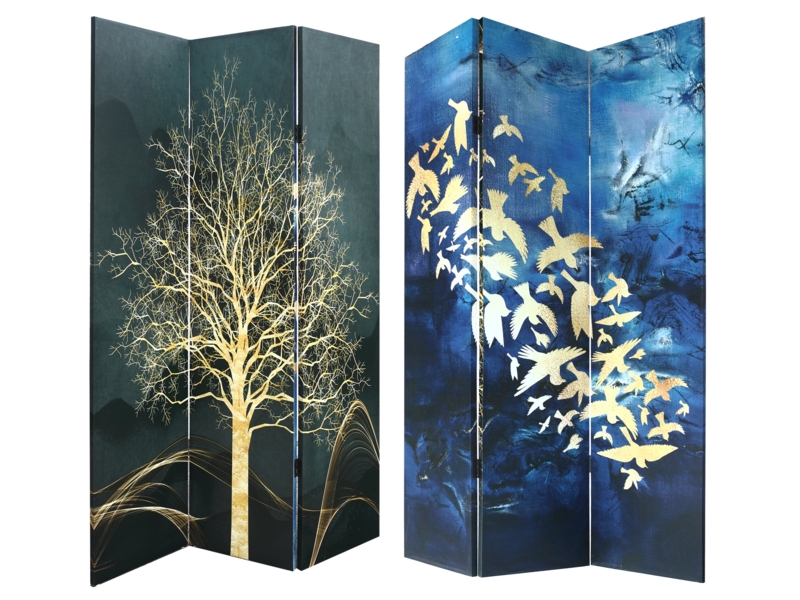 Double Sided Canvas Screen with Mystique Pattern