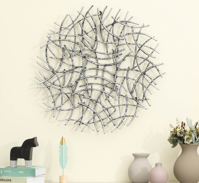 Abstract Metal Round Wall Decor