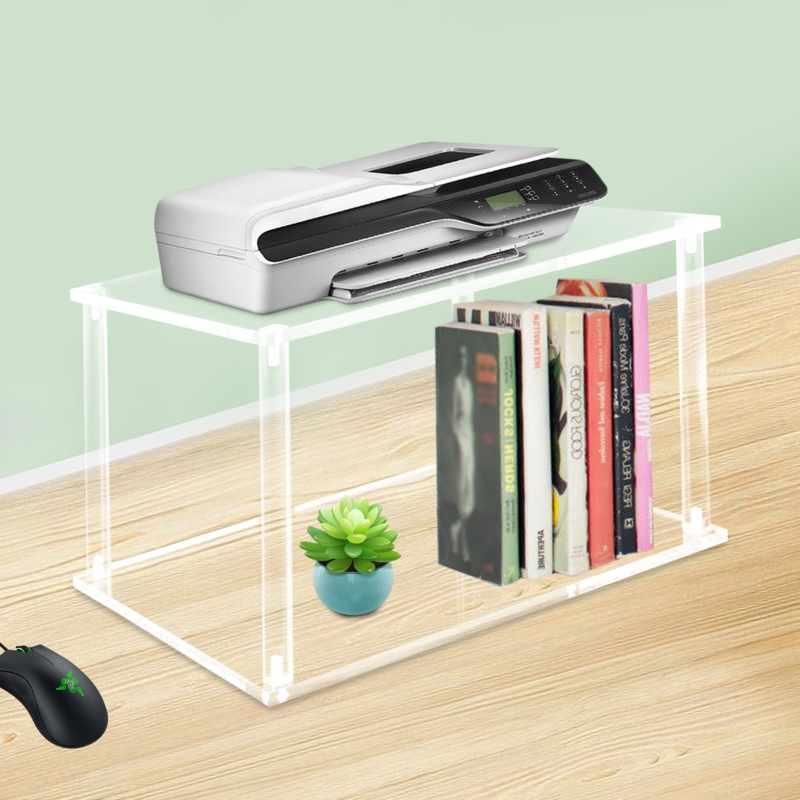 Acrylic Printer Stand with Double Shelves