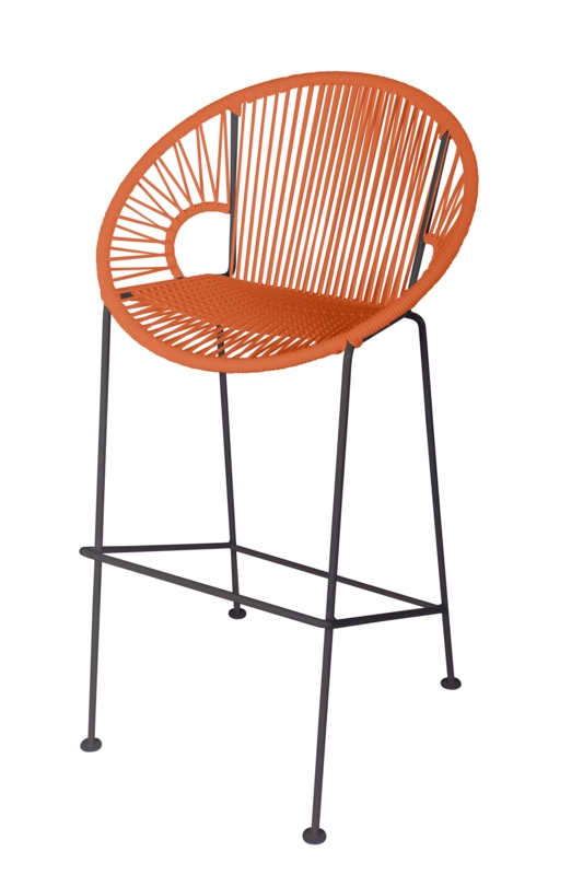 Outdoor Vinyl Cord Stool with Steel Frame