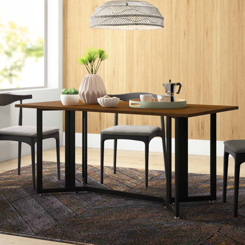 Collapsible Dining Table with Drop Leaves