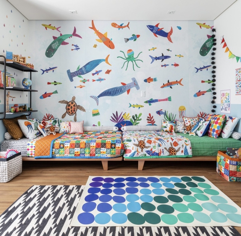 Children bedroom wall store design