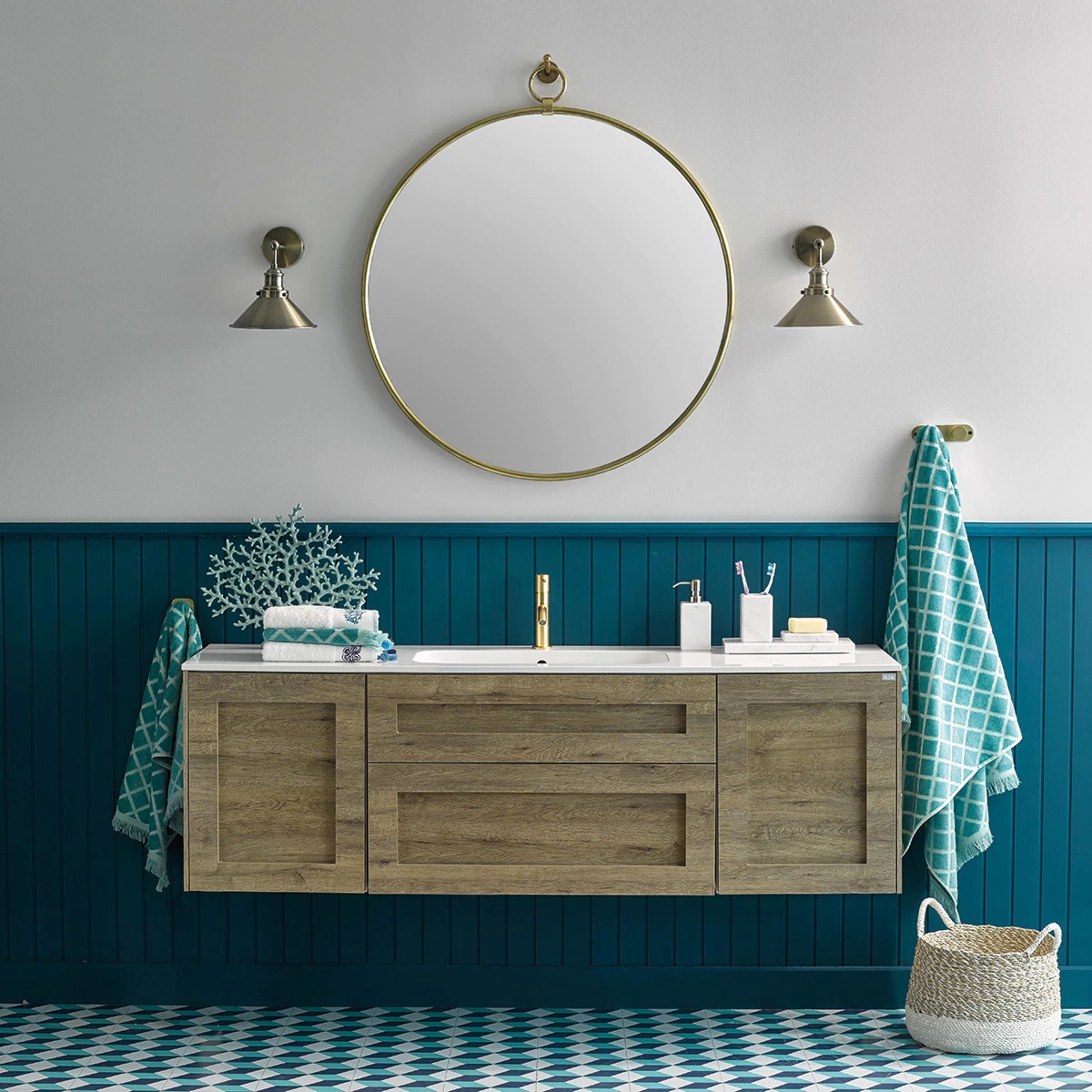 Add a Pop of Color to the Bathroom