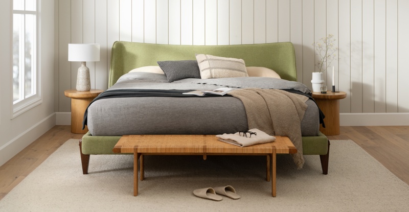 Add a Wicker or Rattan Bench