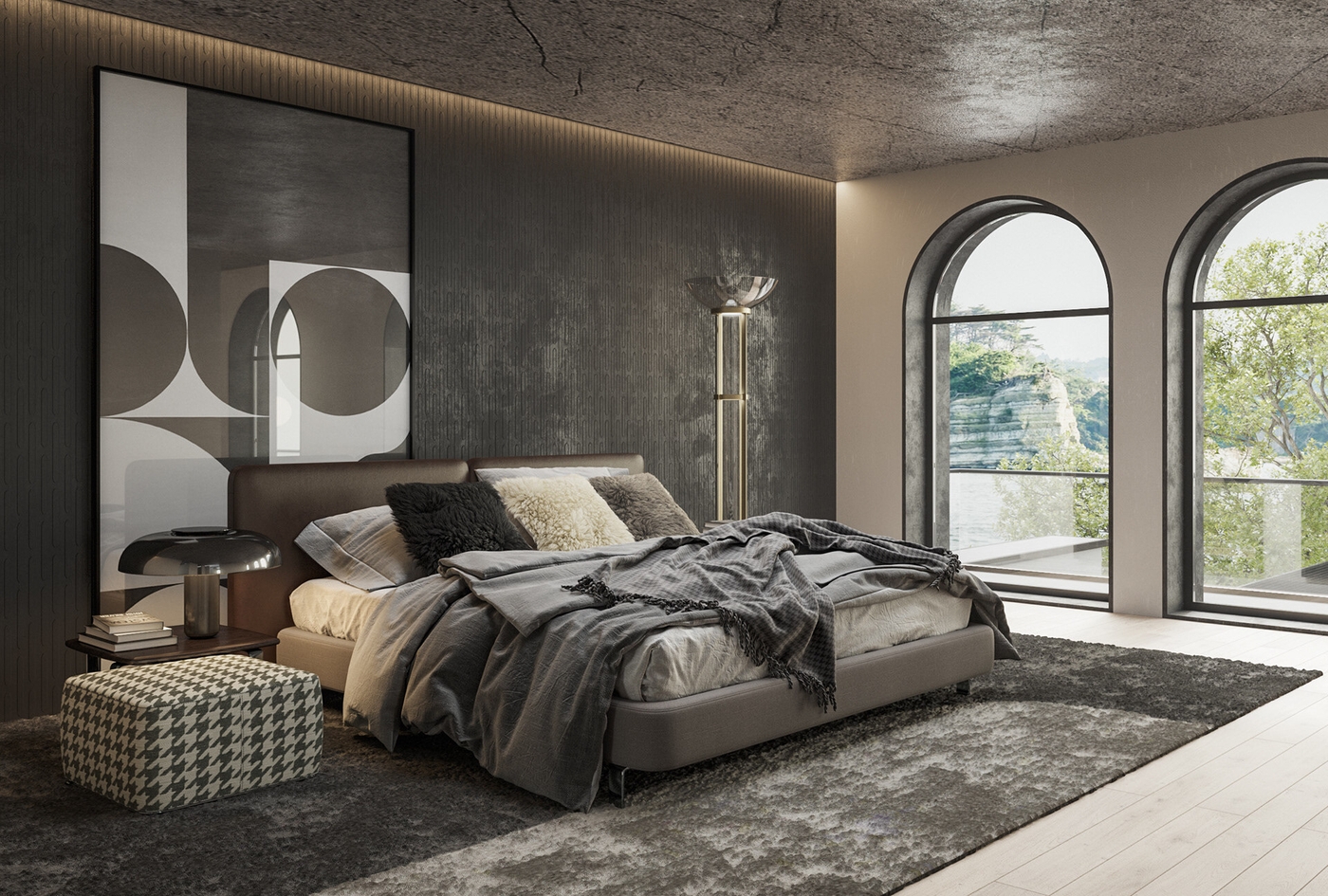Add Interest with Textured Wallpaper