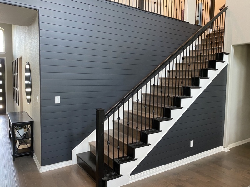 Add Shiplap to the Staircase