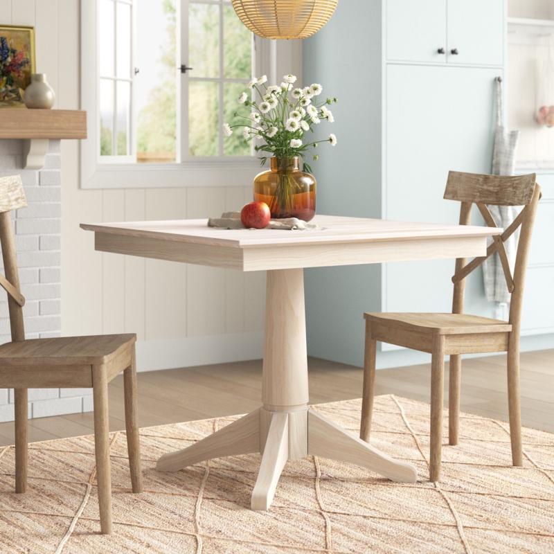 Square-Top Pedestal Dining Table