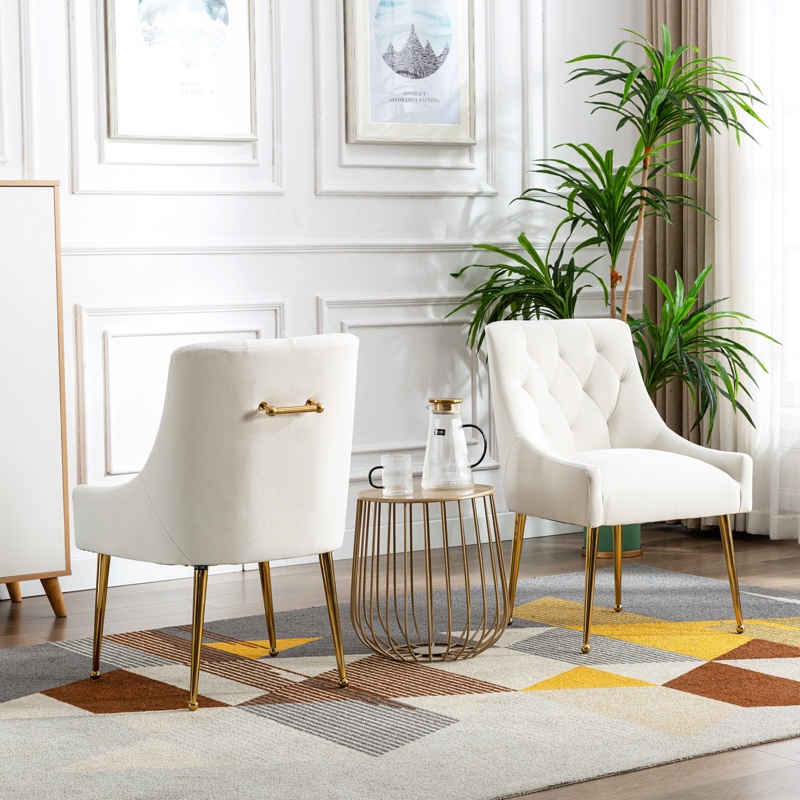 Agita Velvet Tufted Upholstered Arm Chair