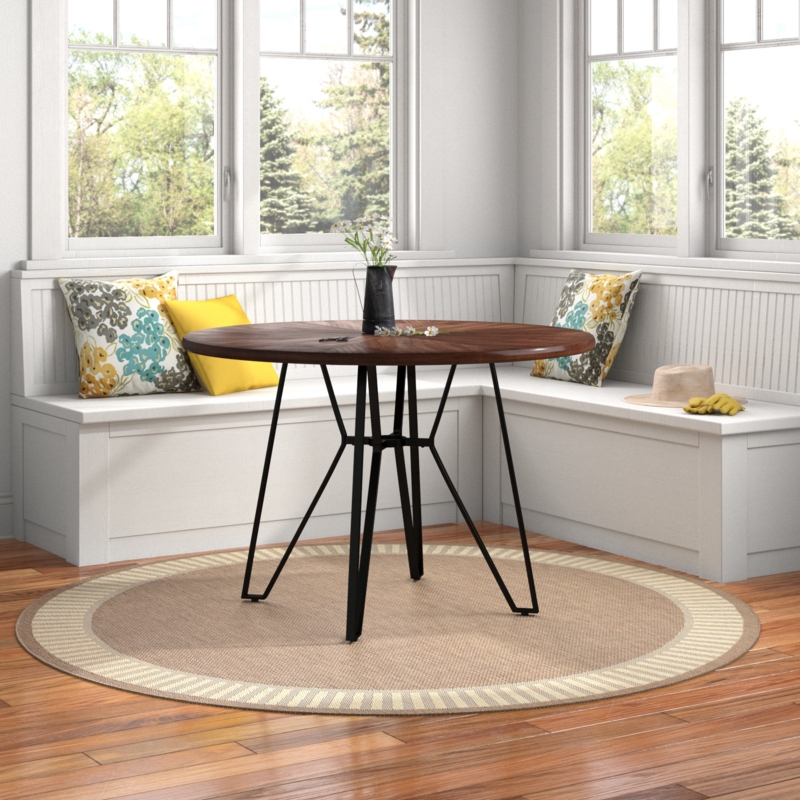 Mixed-Material Industrial Dining Table