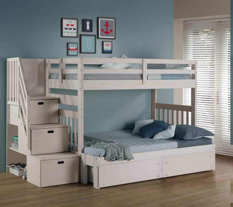 Ahmia Twin Over Full Solid Wood Standard Bunk Bed by Lark Manor™