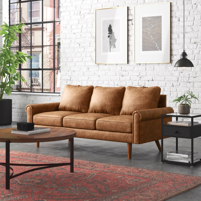 Vintage-Inspired Industrial Sofa