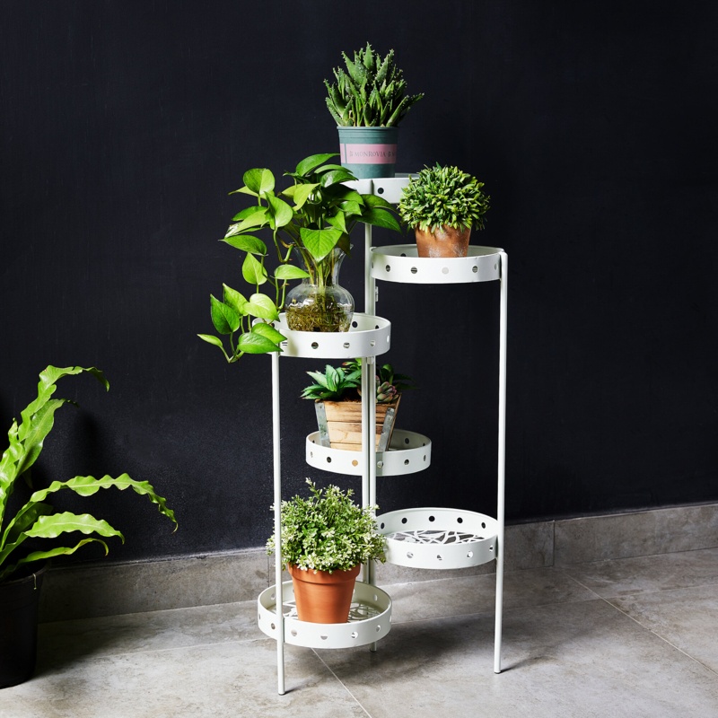 Aku Round Multi-Tiered Plant Stand