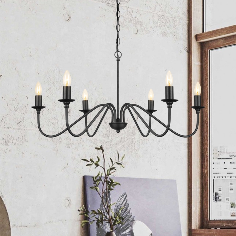 Candle-Style 6-Light Chandelier
