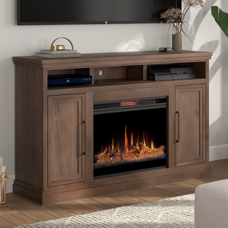 Tall 65 Inch Fireplace TV Stand for 55" TV