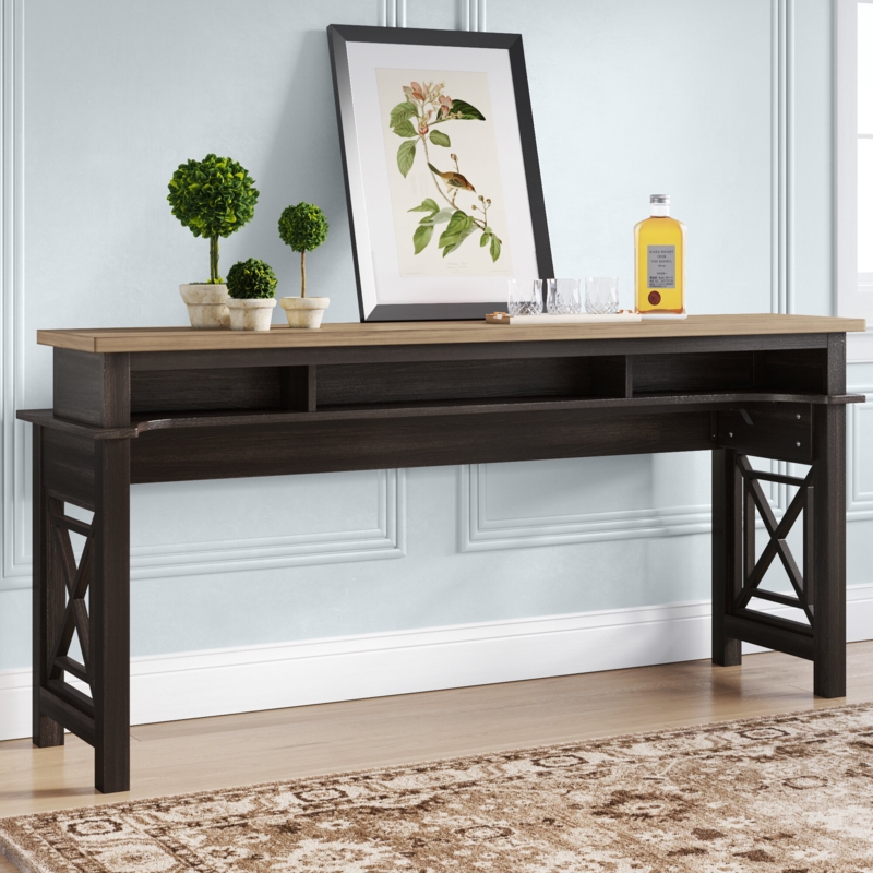 Two-Toned Home Bar and Console Table