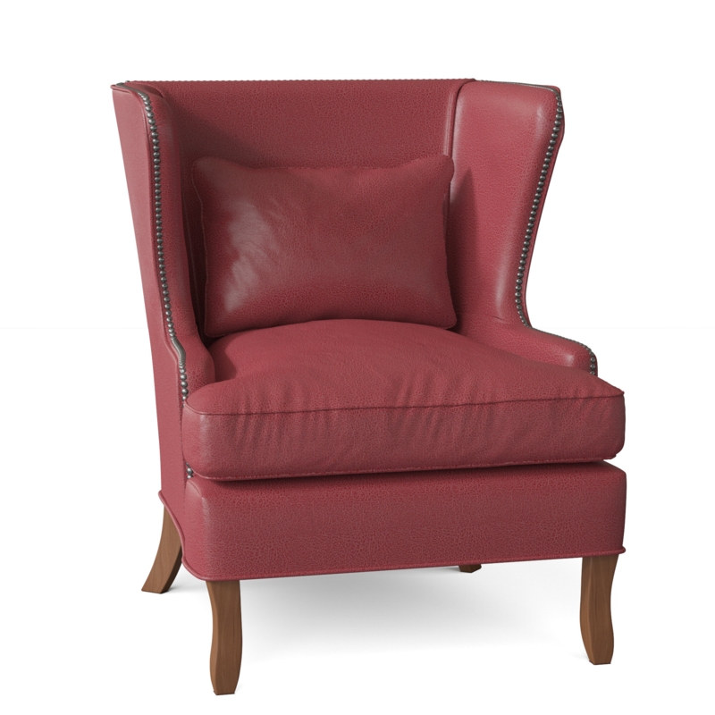 Traditional Leather Wingback Chair