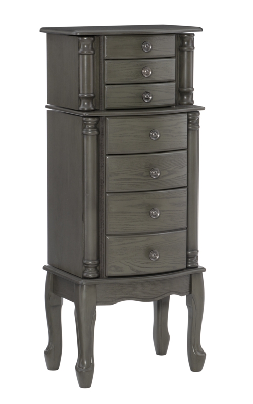 Jewelry Armoire with Mirror and Storage