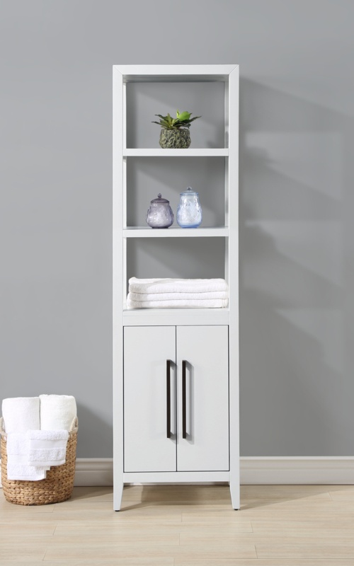 Alsup Solid Wood Freestanding Linen Cabinet