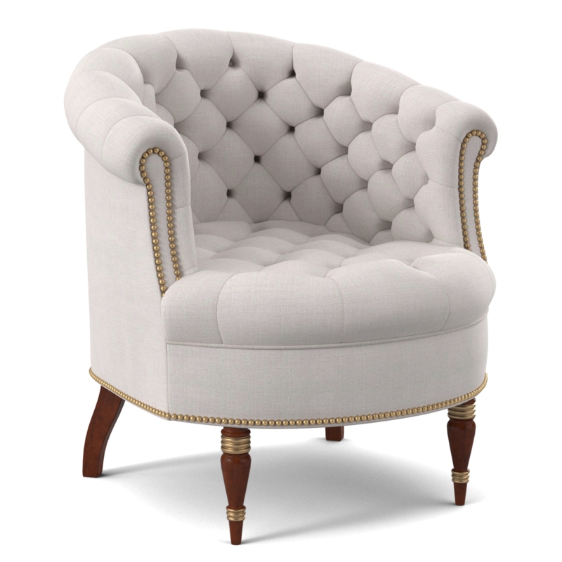 Button Upholstered Tub Chair
