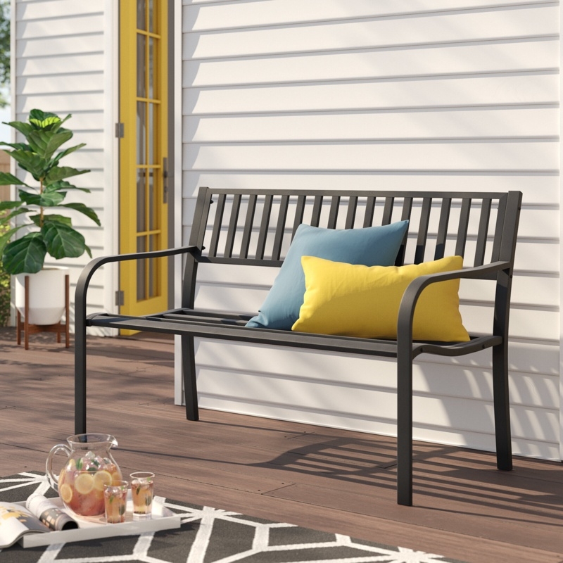 Alvah Metal Outdoor Bench