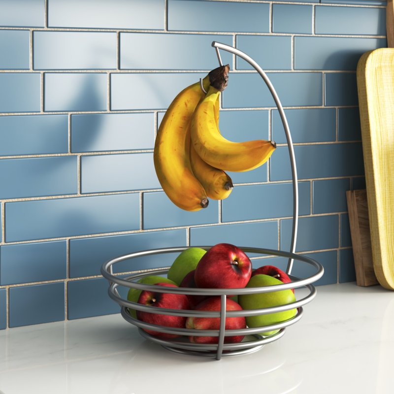 Stainless Steel Fruit Bowl with Banana Hook
