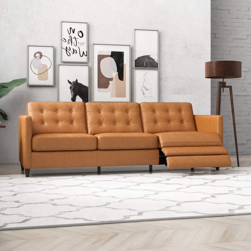 Modern Reclining Leather Sofa