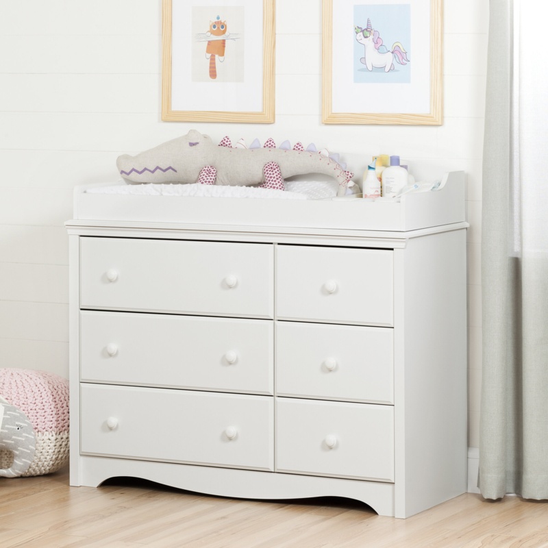 Versatile Changing Table with 6 Drawers