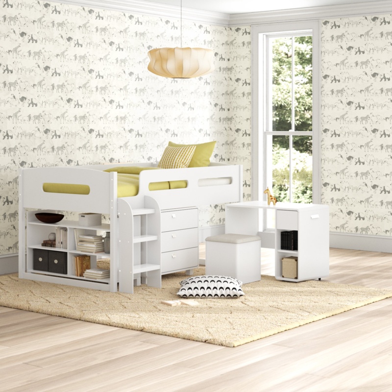 Angelica twin low loft bed discount