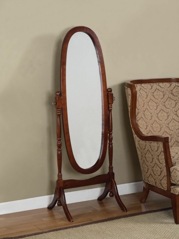 Anitta Oval Wood Floor Mirror