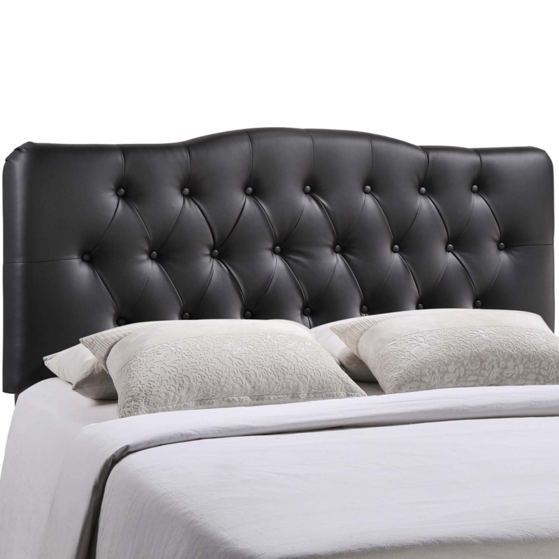 Arched Faux Leather Headboard
