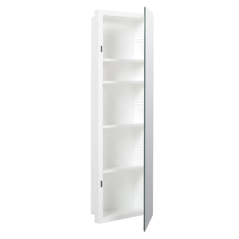 Frameless Mirror Medicine Cabinet with Adjustable Shelves