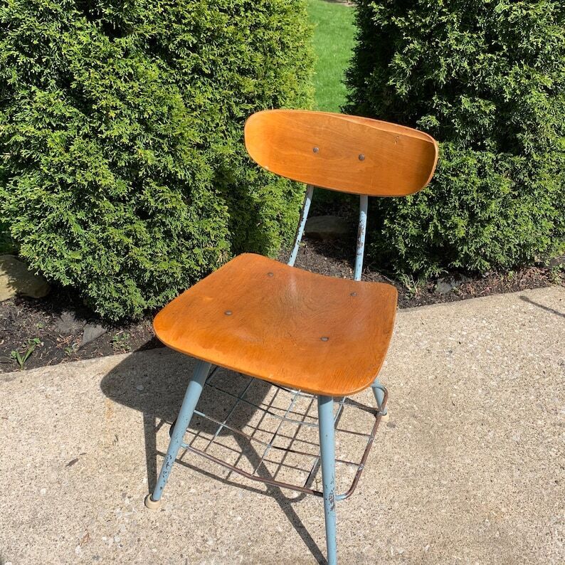Antique School Chair for Adults