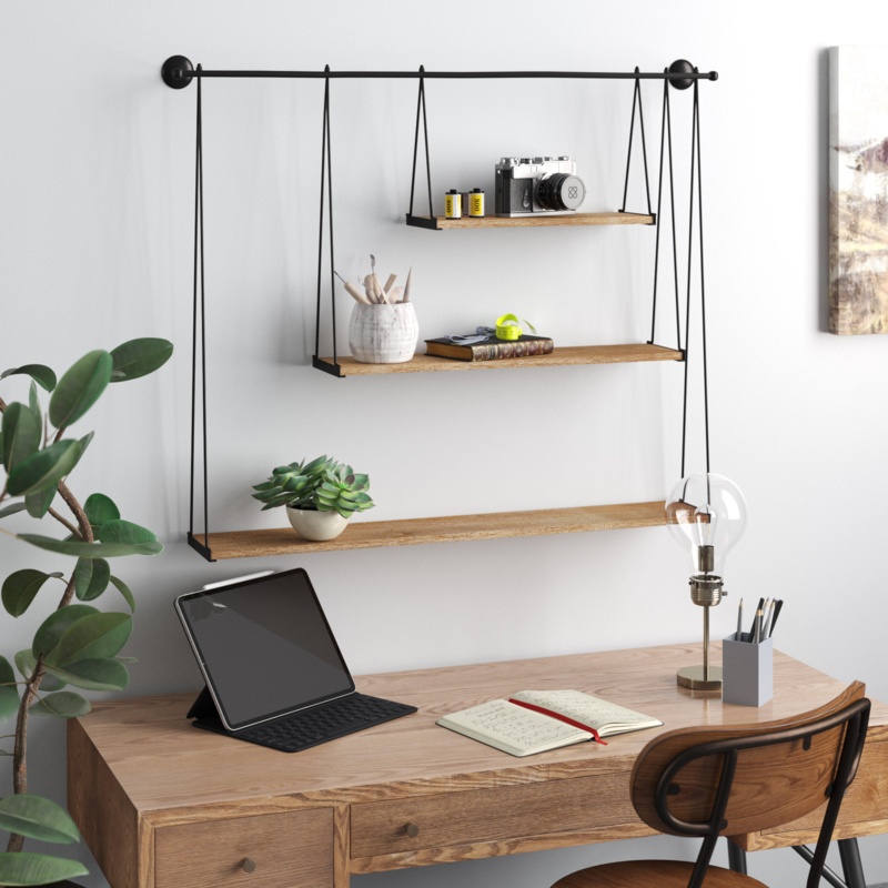 Industrial Accent Shelf with Three Tiers