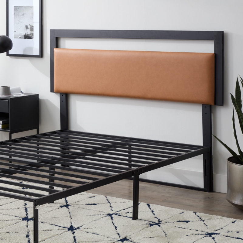 Metal and Upholstered Headboard with Adjustable Height