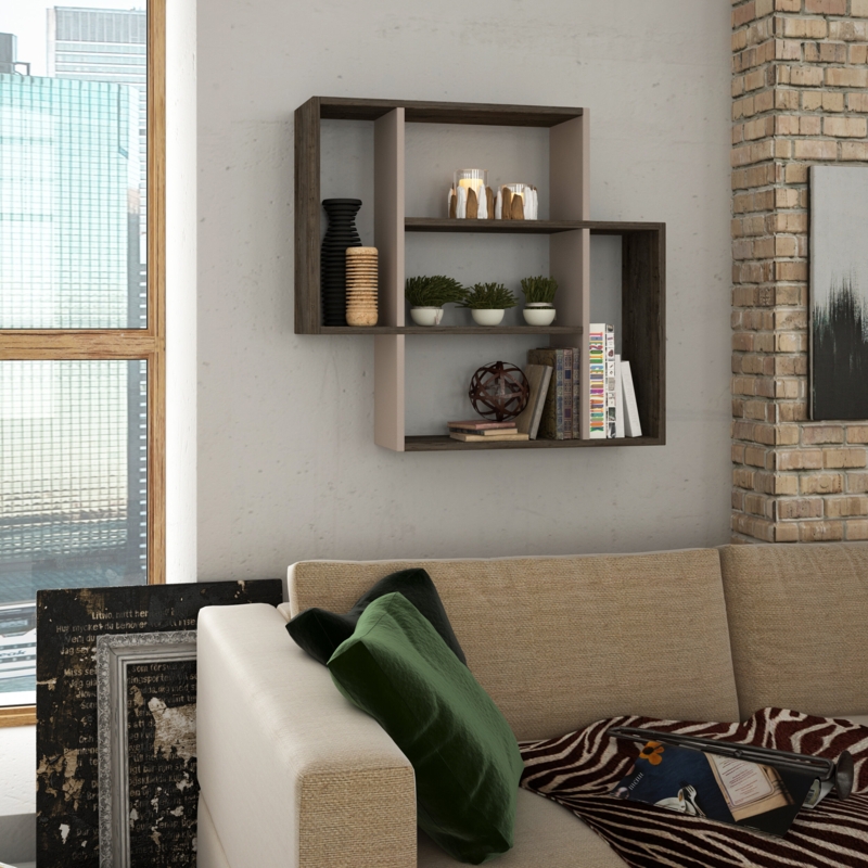 Modern Stackable Wall Shelf with Extra Storage