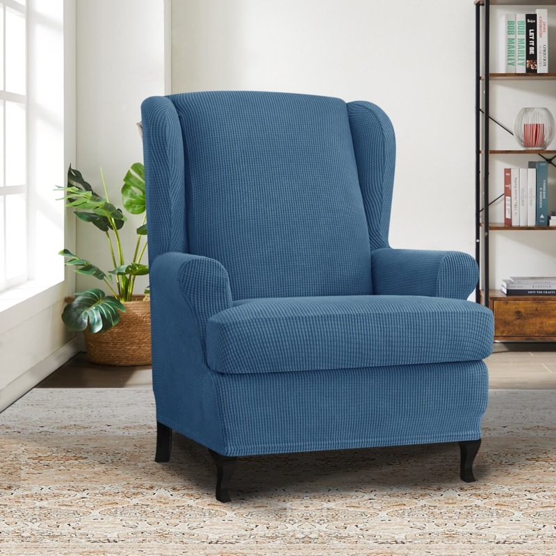 Armchair Slipcover with T-Shaped Seat Cushion