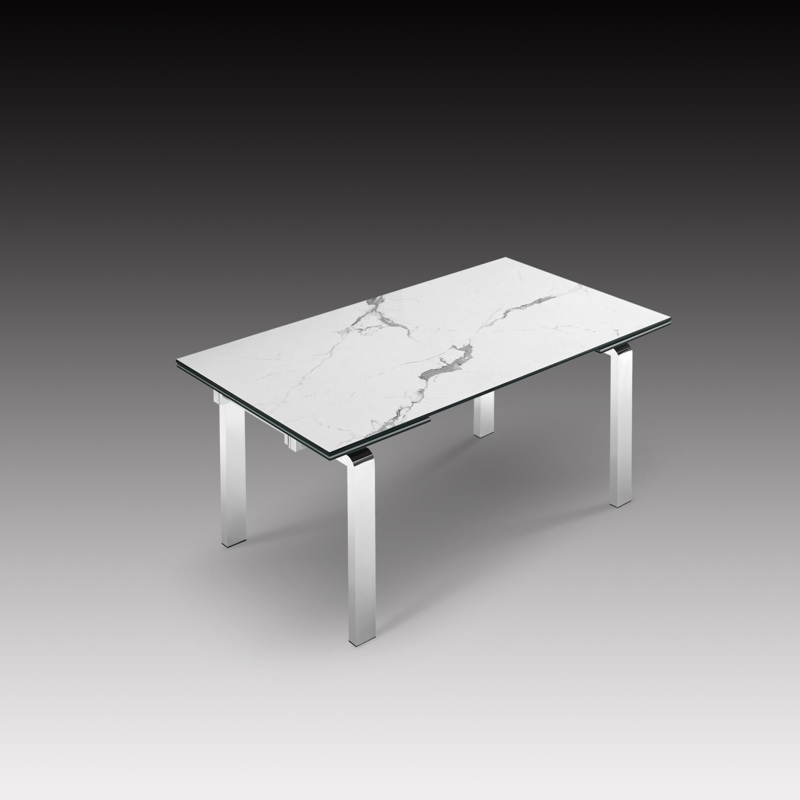 Ceramic Top Dining Table with Self-Storing Extensions