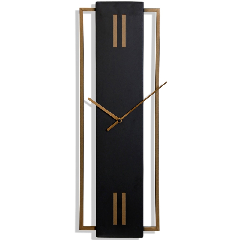 Slim-Time Mid-Century Metal Wall Clock
