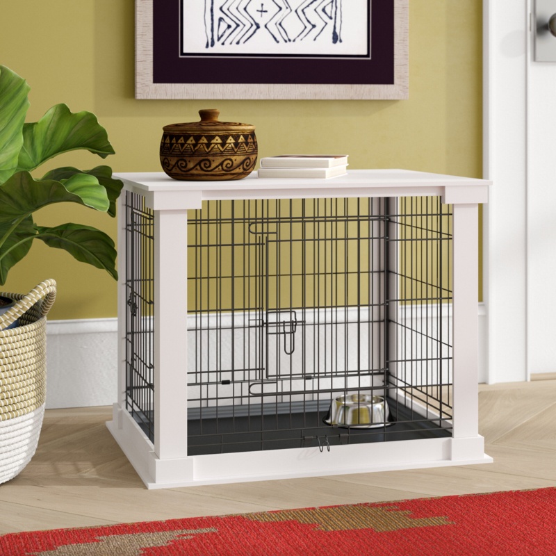 Pet-Friendly End Table with Integrated Crate